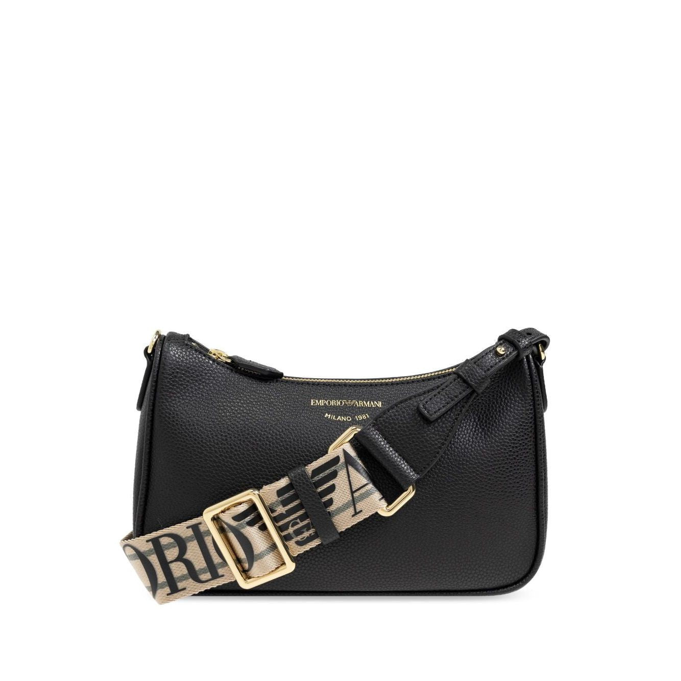 Front view with bag zipped and handles upright.