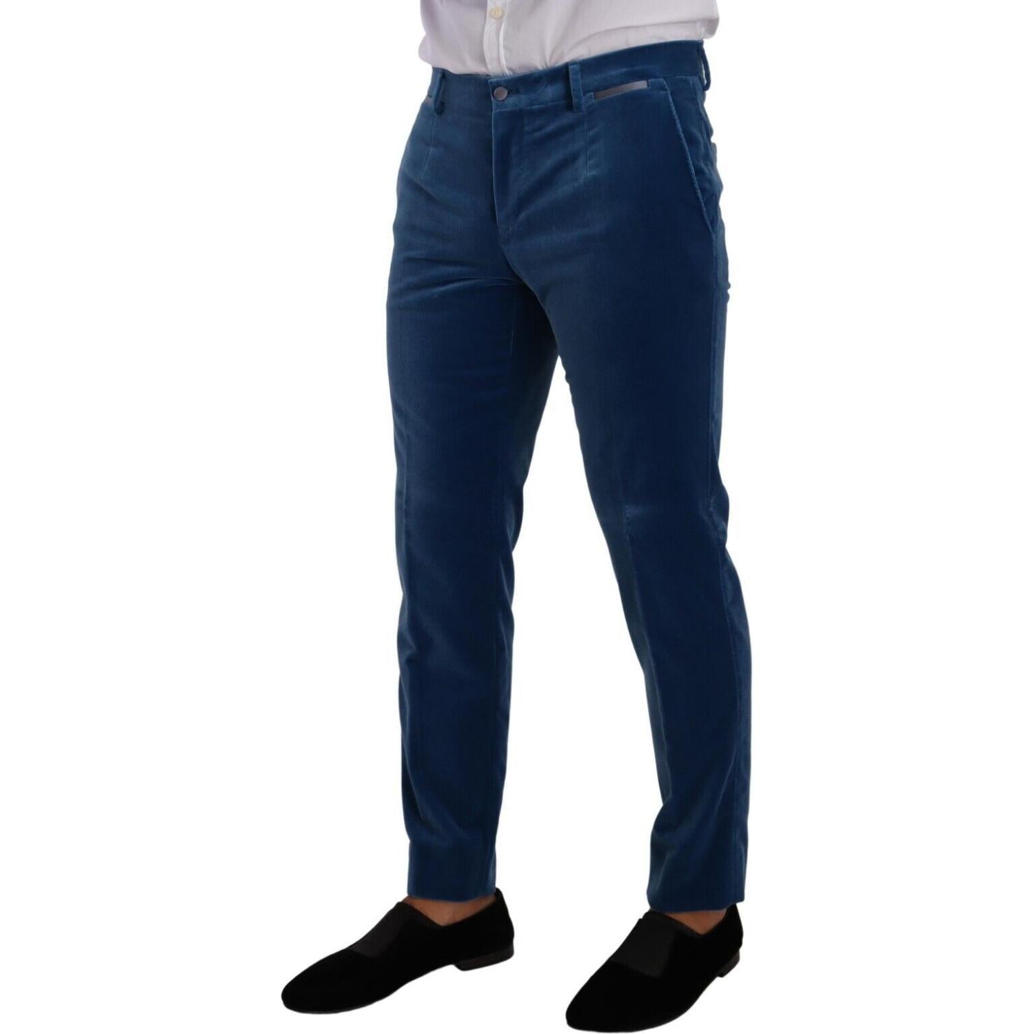 Dolce & Gabbana Blue SICILIA Velvet Slim Fit 2 Piece Suit