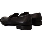 Salvatore Ferragamo Suave Black Leather Gancio Bit Loafers Dress Shoes