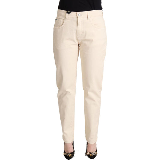 Dolce & Gabbana White Cotton Skinny Denim Women Jeans Pants PAN72812- 42