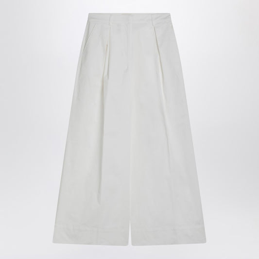 the garment White cotton palazzo trousers