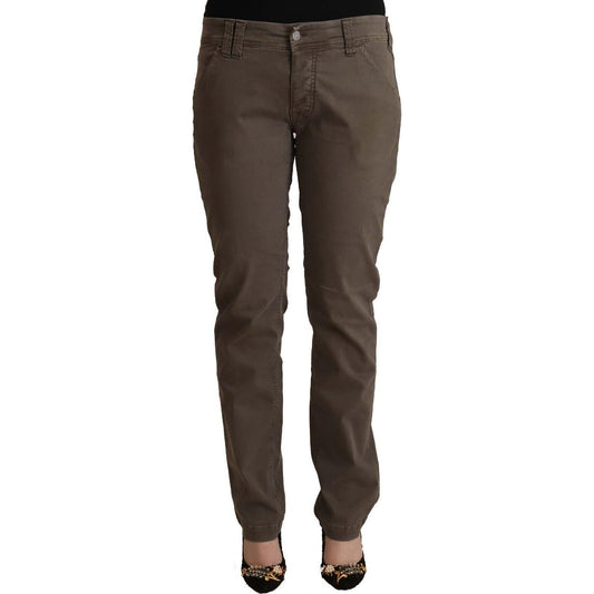 CYCLE Brown Cotton Low Waist Skinny Casual Jeans PAN72672 - 33