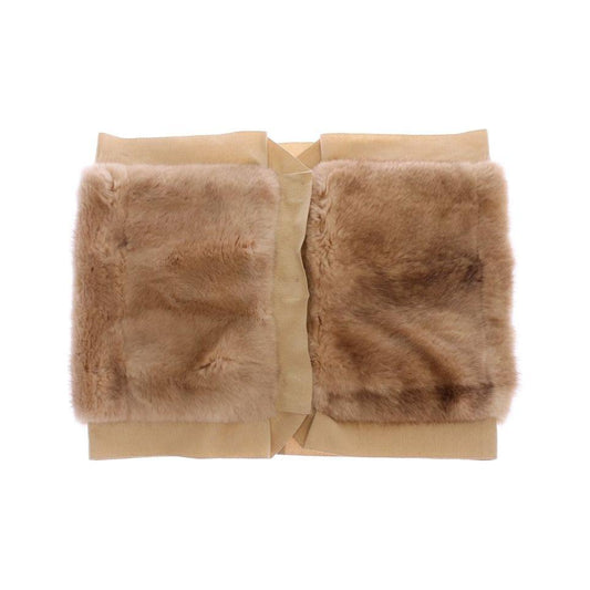 Dolce & Gabbana Beige MINK Fur Scarf Foulard Neck Wrap SDW10140