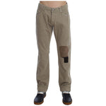 Acht Beige Cotton Patchwork Jeans SIG30450-1