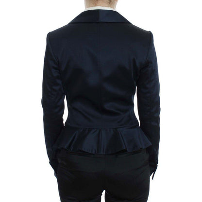 Exte Blue Three Button Single Breasted Blazer Jacket