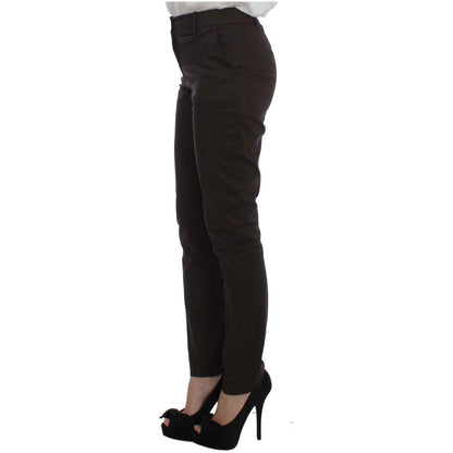 Exte Brown Stretch Two Button Suit
