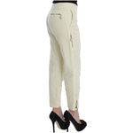 Ermanno Scervino Beige Cotton Capri Cropped Cargo Pants SIG30329-2