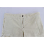 Ermanno Scervino Beige Cotton Capri Cropped Cargo Pants SIG30329-2