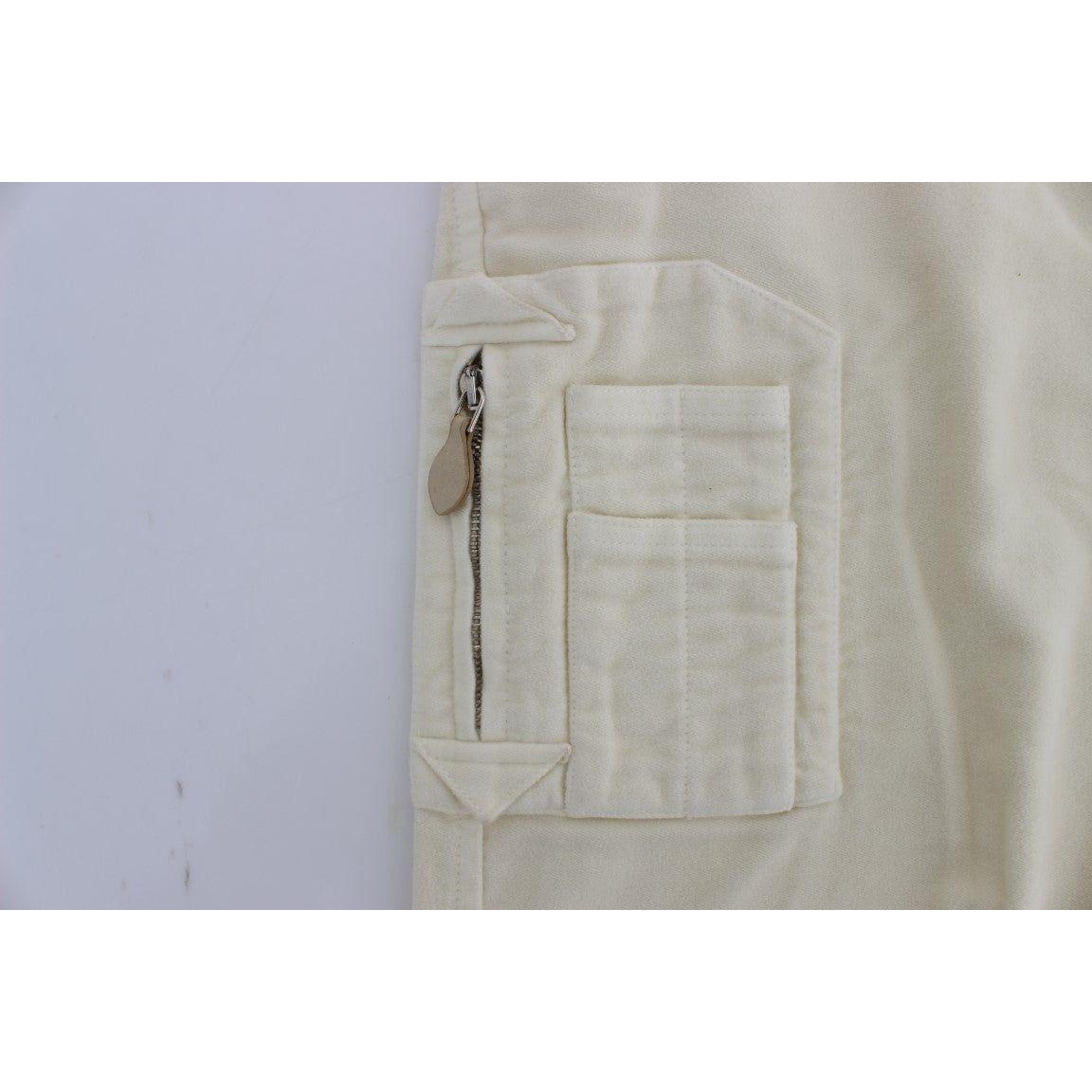 Ermanno Scervino Beige Cotton Capri Cropped Cargo Pants SIG30329-2
