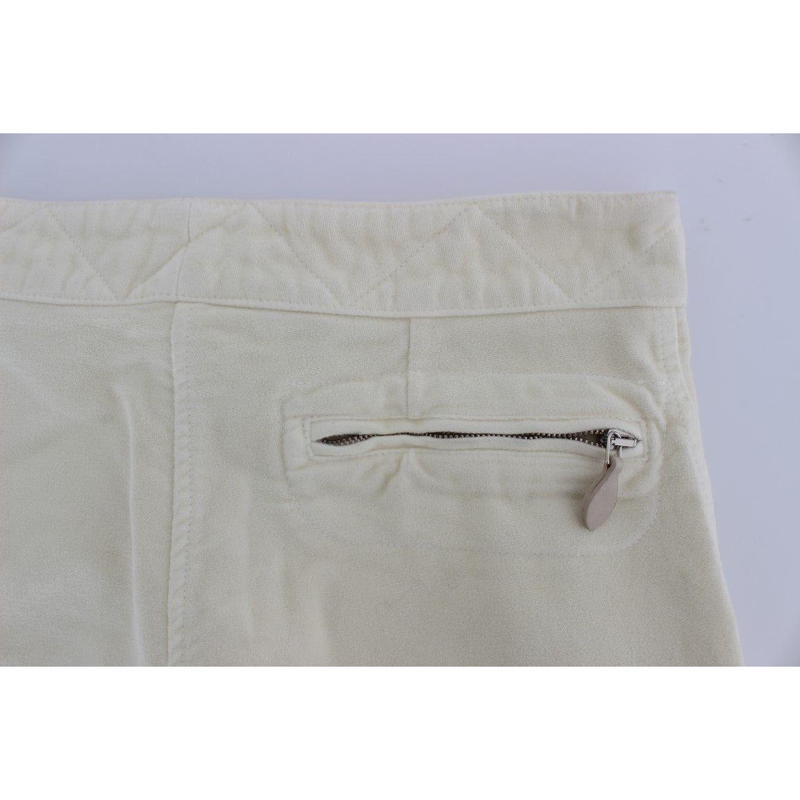 Ermanno Scervino Beige Cotton Capri Cropped Cargo Pants SIG30329-2