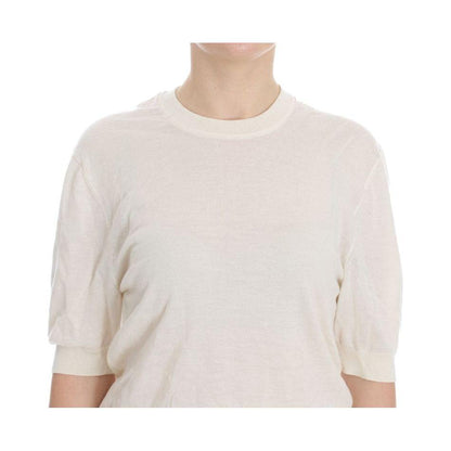 Dolce & Gabbana White 100% Cashmere Sweater