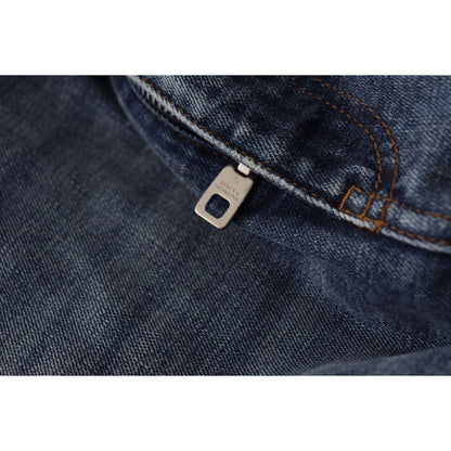 Dolce & Gabbana Blue Denim Crystal Embellished Pants Jeans