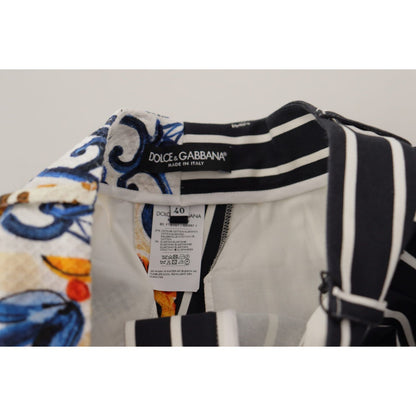 Dolce & Gabbana Multicolor Stripes Majolica Bermuda Shorts