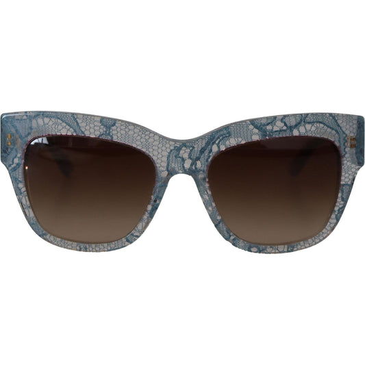 Dolce & Gabbana Blue Lace Acetate Rectangle DG4231 Shades Sunglasses GLA1174
