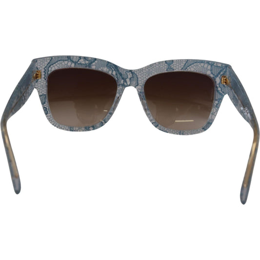Dolce & Gabbana Blue Lace Acetate Rectangle DG4231 Shades Sunglasses GLA1174
