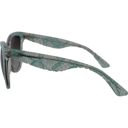 Dolce & Gabbana Blue Lace Acetate Crystal Round DG4190 Sunglasses GLA1187