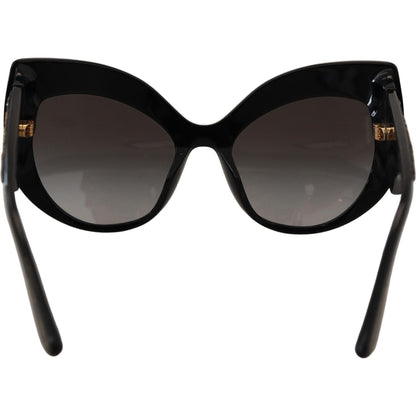 Dolce & Gabbana Black Gold Sequin Butterfly Polarized DG4326 Sunglasses