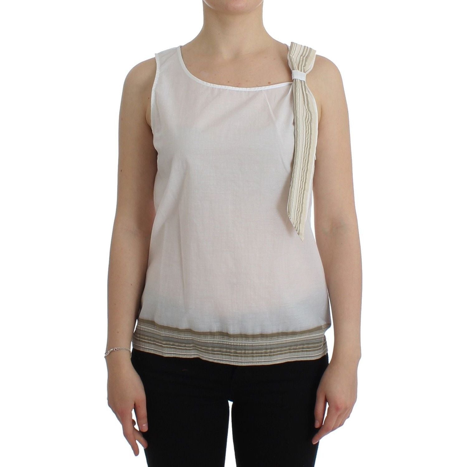 Ermanno Scervino White Top Blouse Tank Shirt Sleeveless