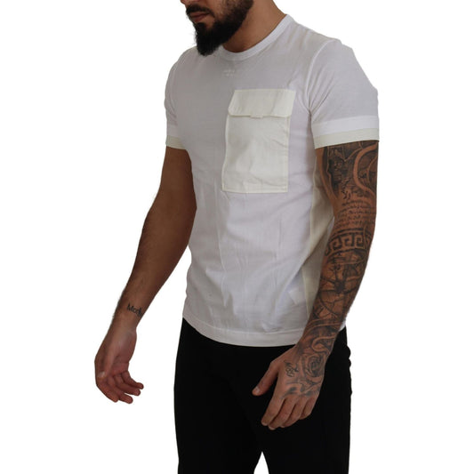 Dolce & Gabbana White Flap Pocket Short Sleeves T-shirt TSH8171- 48