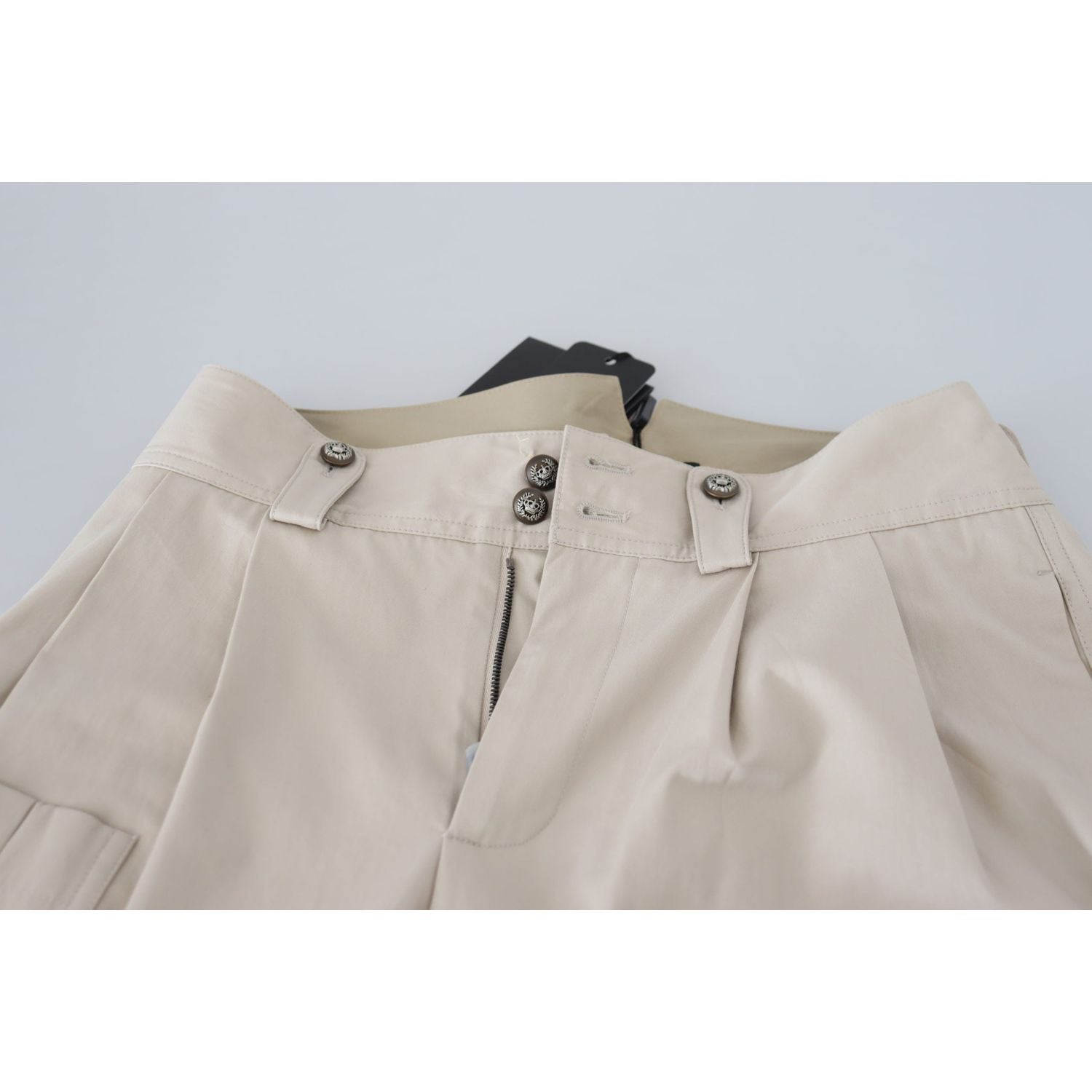 Dolce & Gabbana Beige High Waist Women Pants
