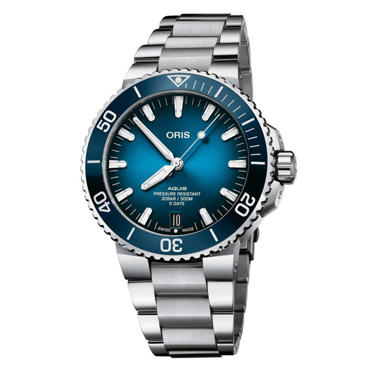 ORIS MOD. AQUIS DATE CALIBRE 400 wristwatch, stainless steel, 43mm, sapphire dial, water resistant, automatic movement, Gent's watch.