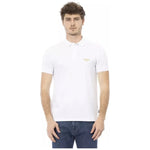 Baldinini Trend White Cotton Men Polo Shirt BA-23197-M