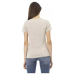 Trussardi Action Beige Cotton Women T-Shirt TR-23092-XS