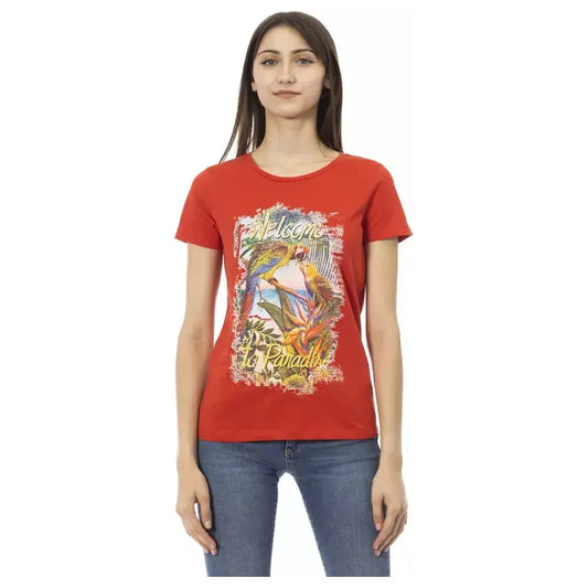 Trussardi Action Red Cotton Women T-Shirt