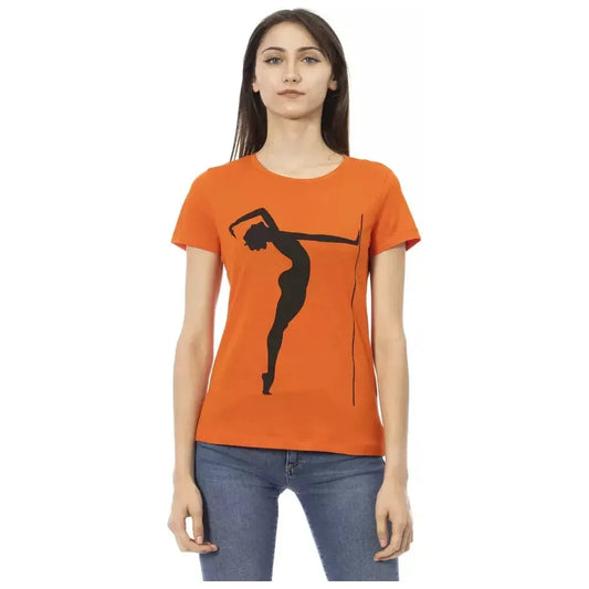 Trussardi Action Orange Cotton Women T-Shirt TR-23069-XL