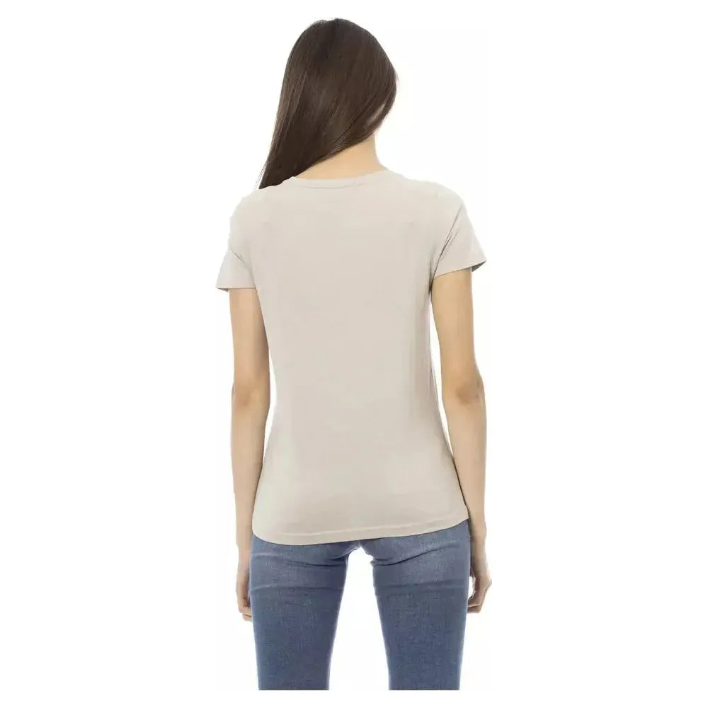 Trussardi Action Beige Cotton Women T-Shirt TR-22990-S