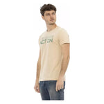 Trussardi Action Beige Cotton Men T-Shirt TR-22896-XL
