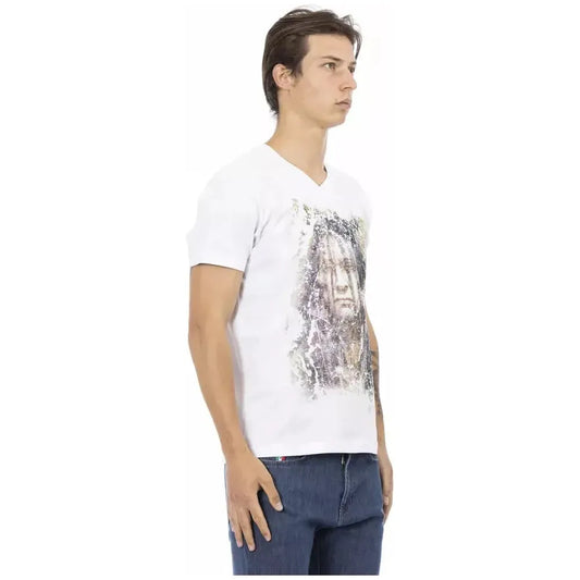 Trussardi Action White Cotton Men T-Shirt TR-22872-S