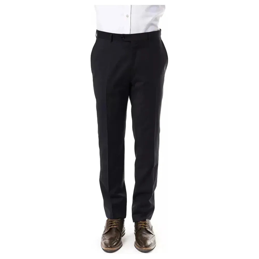 Uominitaliani Gray Wool Men Pant UO-17036-IT52 | XL