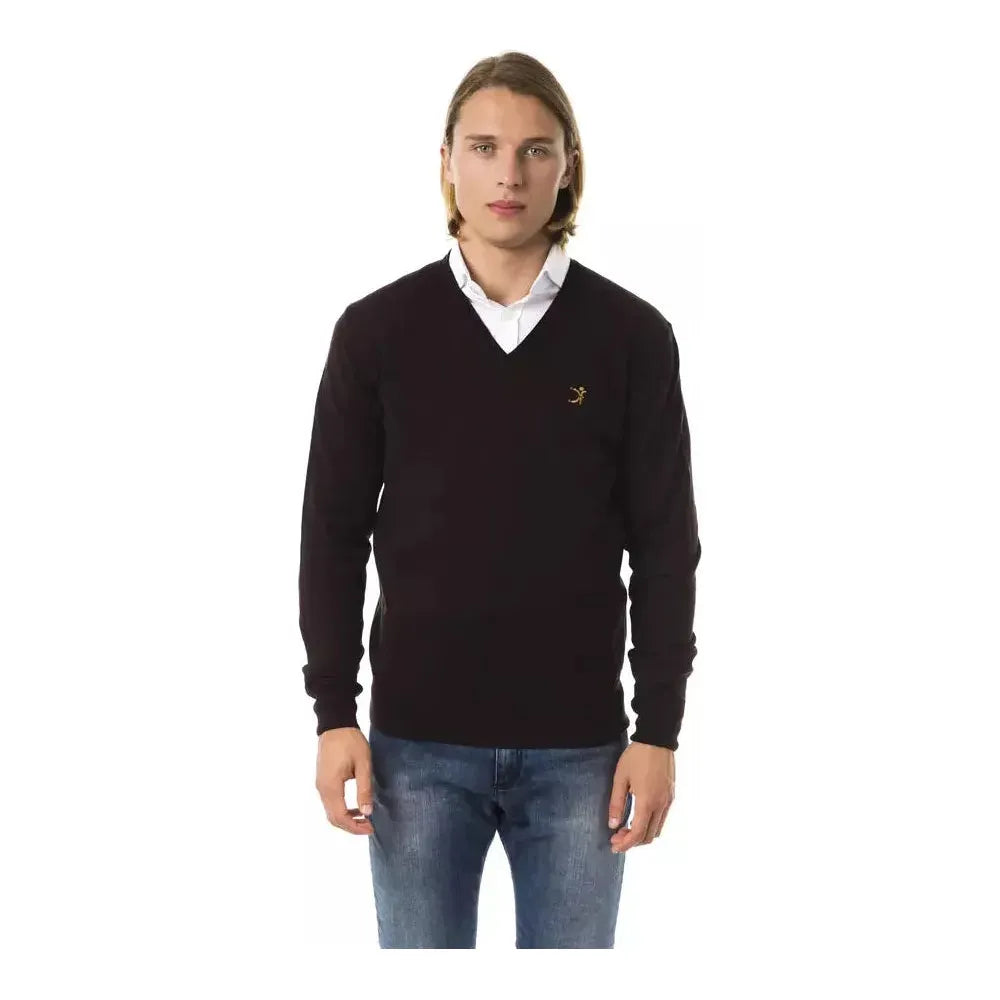 Uominitaliani Brown Merino Wool Men Sweater UO-17055-S