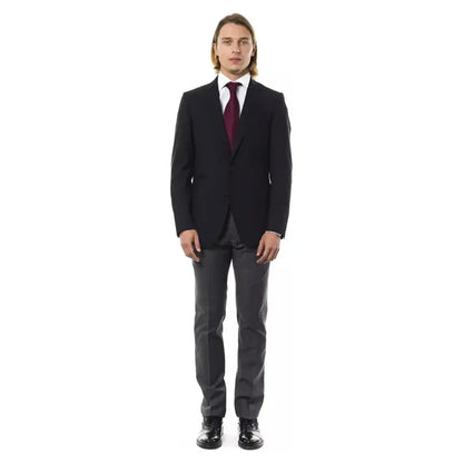 Uominitaliani Black Wool Men's Blazer