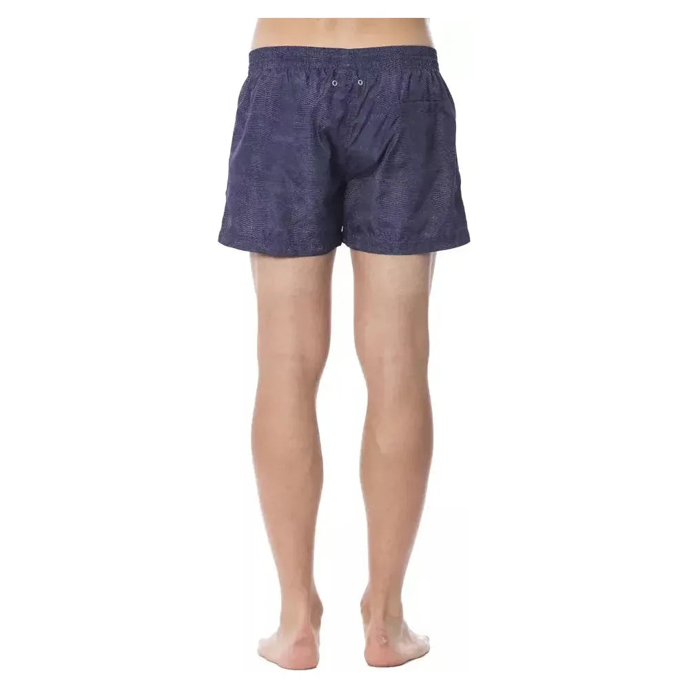 Roberto Cavalli Sport Blue Polyester Men's Swim Trunk