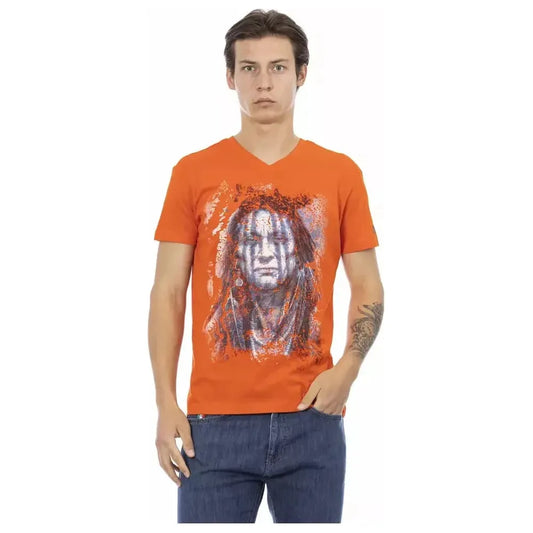 Trussardi Action Orange Cotton Men's T-Shirt TR-22874-S