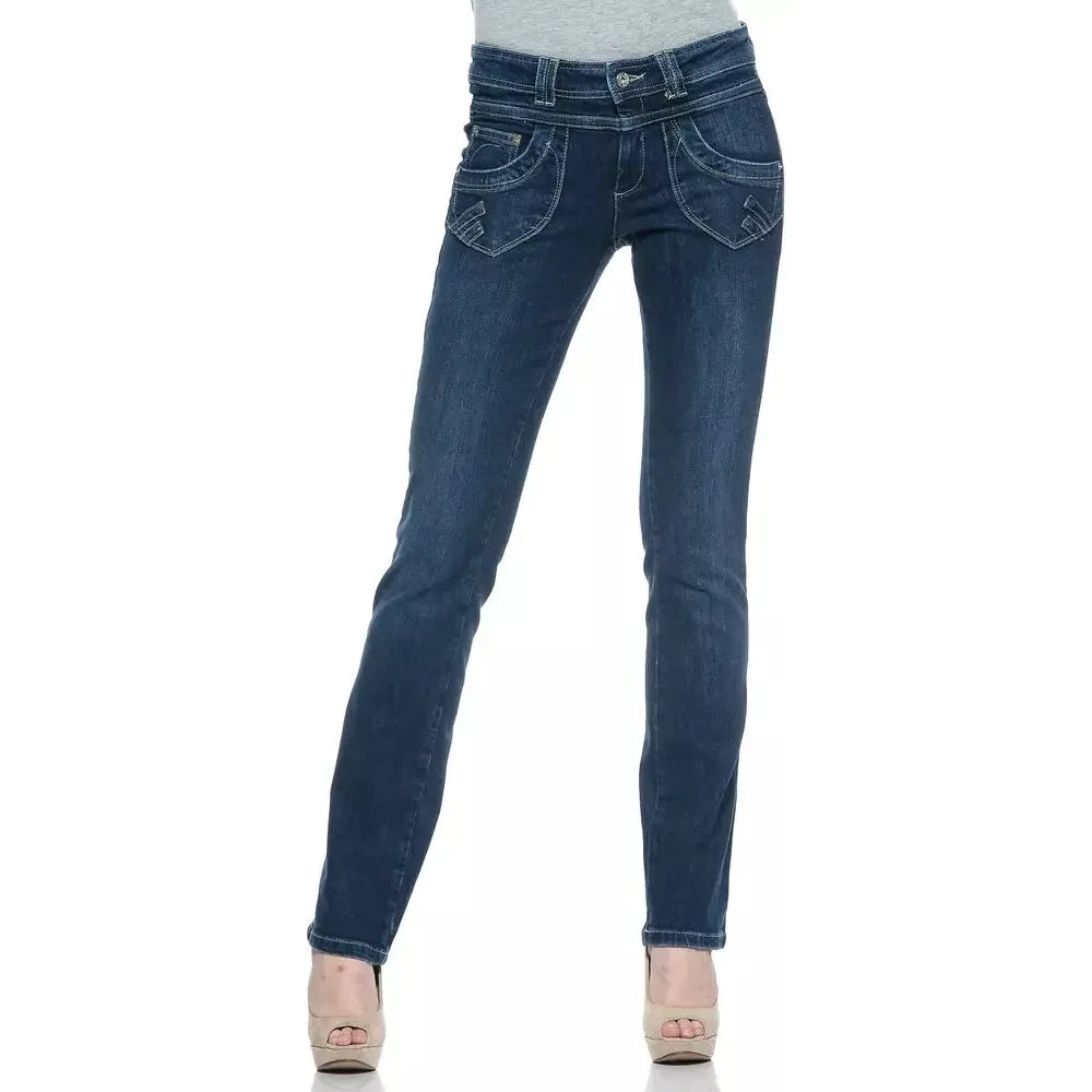 Ungaro Fever Blue Cotton Jeans Denim