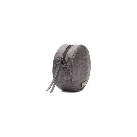 Pompei Donatella Gray Leather Women Crossbody Bag