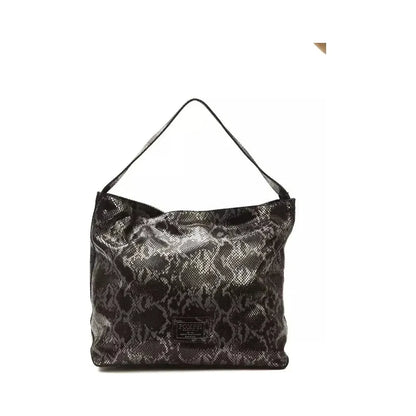 Pompei Donatella Gray Leather Women Shoulder Bag