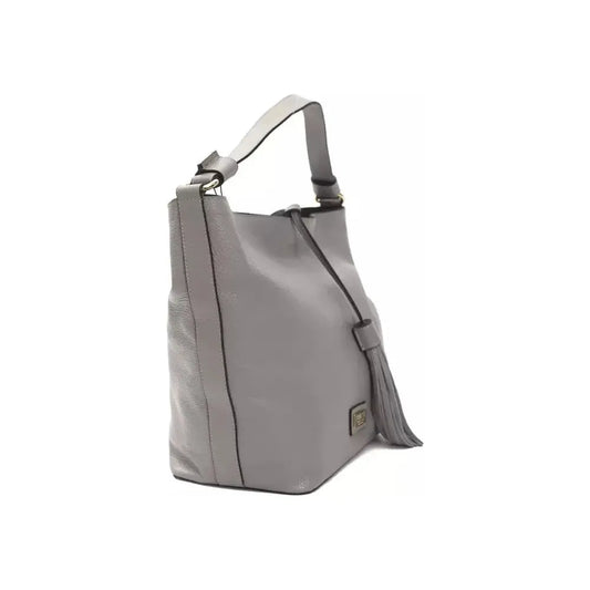 Pompei Donatella Gray Leather Women Shoulder Bag WOMAN SHOULDER BAGS