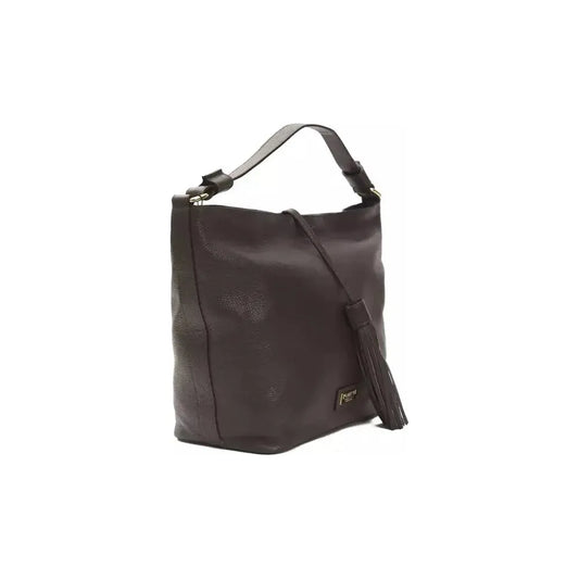 Pompei Donatella Brown Leather Women Shoulder Bag PO-5804