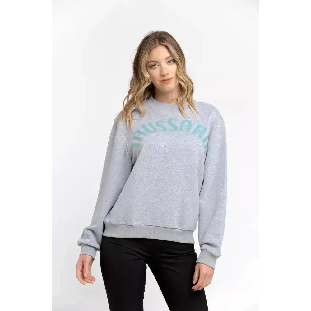Trussardi Gray Cotton Sweatshirt
