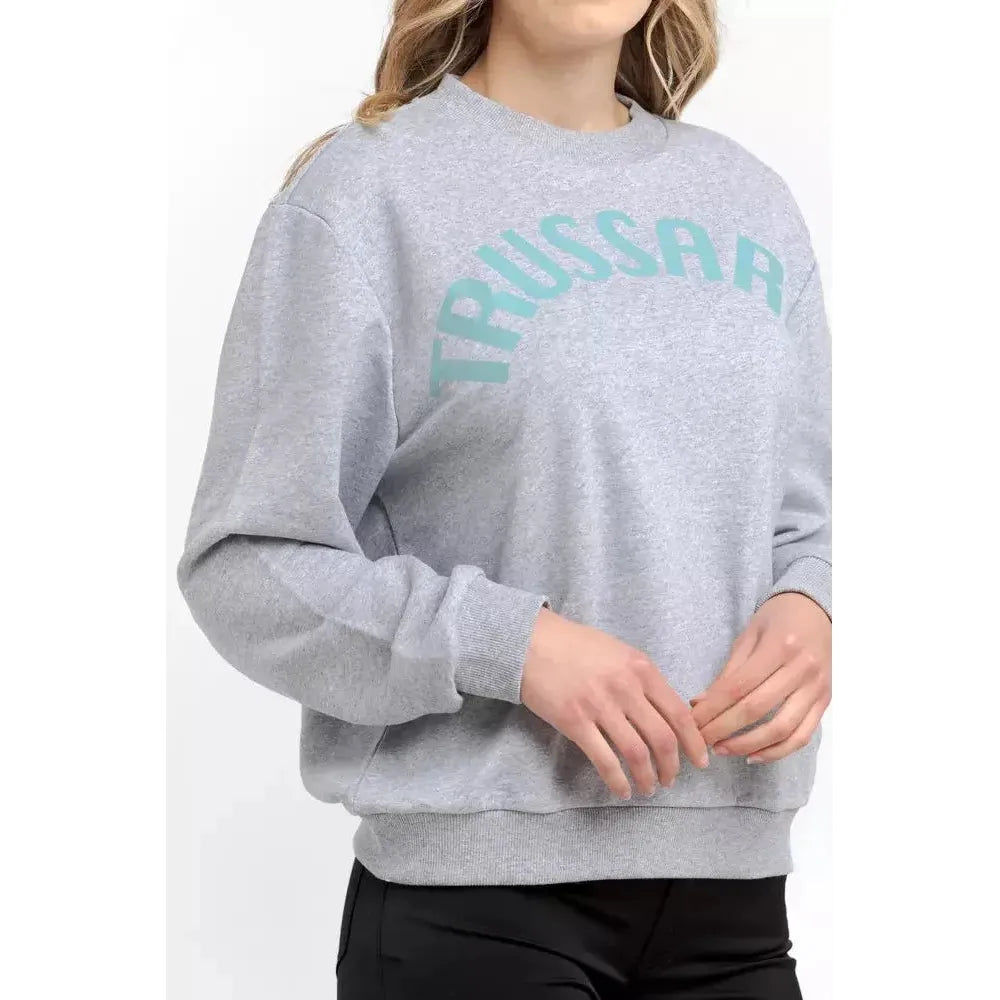 Trussardi Gray Cotton Sweatshirt
