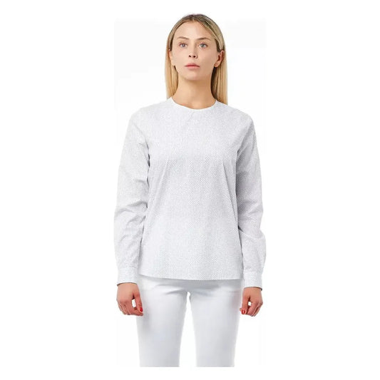 Bagutta White Cotton Women Blouse BA-21023-M