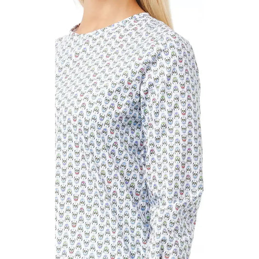 Bagutta White Cotton Women Blouse with Skull Print BA-21018-S