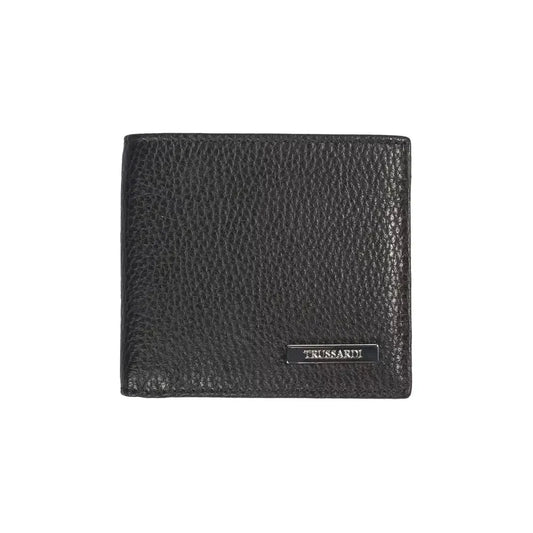 Trussardi Black Leather Men's Wallet TR-20725