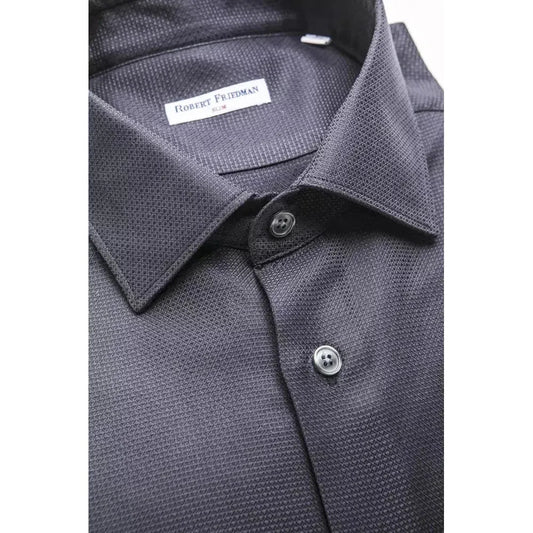 Robert Friedman Blue Cotton Men's Shirt