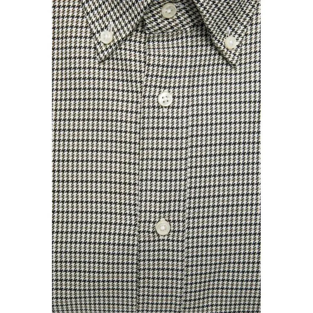 Robert Friedman Beige Cotton Men's Shirt RO-20448-M