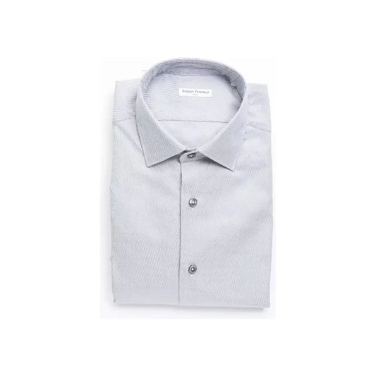 Robert Friedman Beige Cotton Men Shirt RO-20381-M